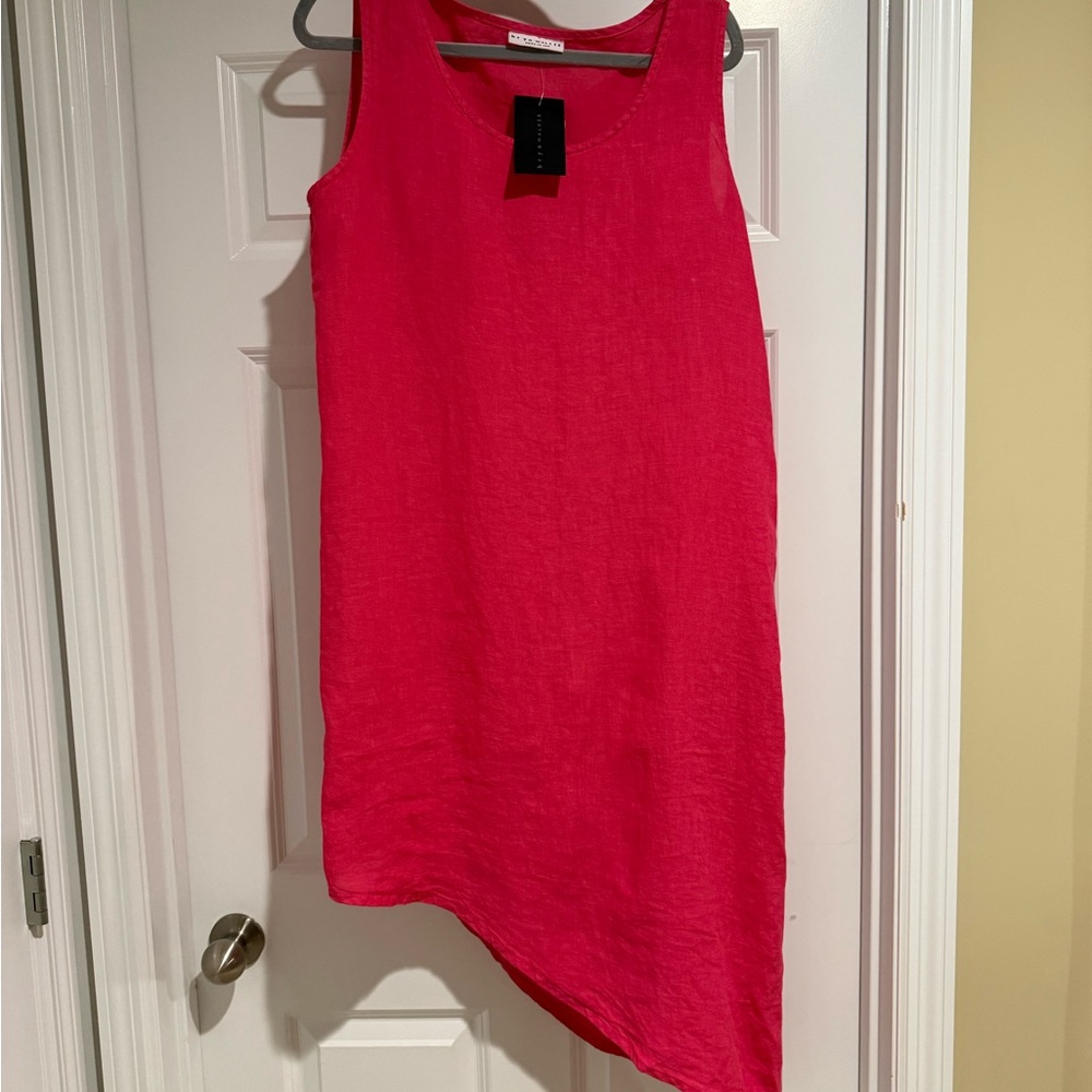 bryn Walker Asymmetrical Dress in Bold Red